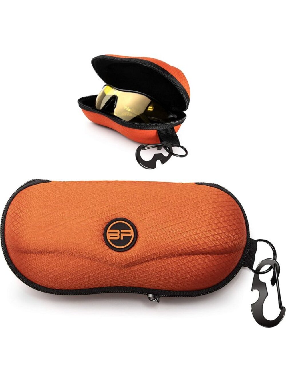 Stylish Semi-Hard EVA Sunglasses Case with Metal Clip - Secure Storage for